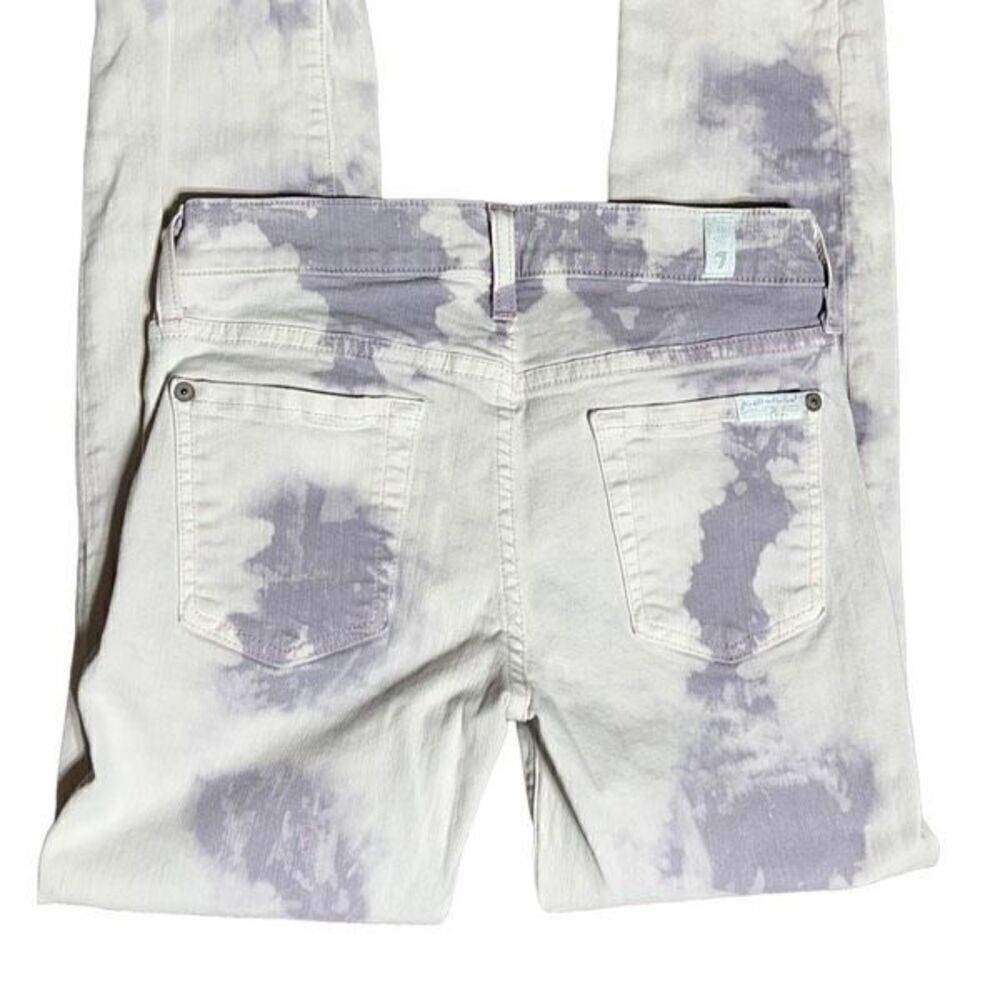 7 For all Mankind Purple Tye Dye Skinny Jeans Size 26